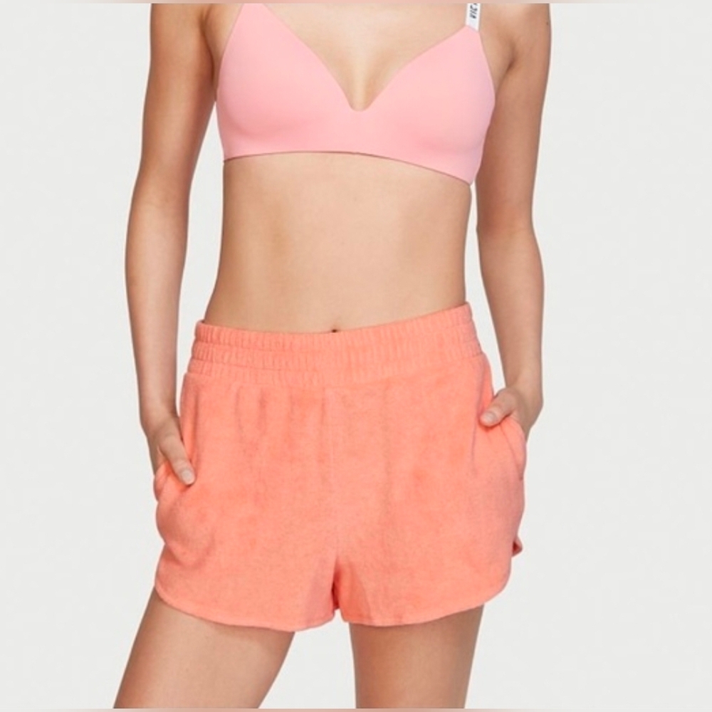 Victoria Secret Peach Terry Cloth Shorts